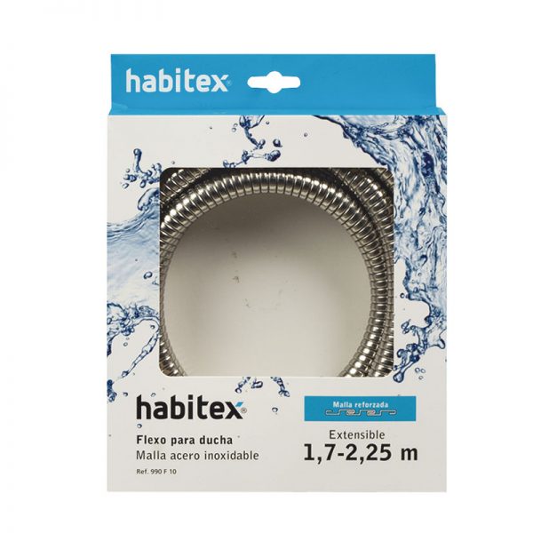 Flexo extensible ducha HABITEX inox 1,70-2,25 m
