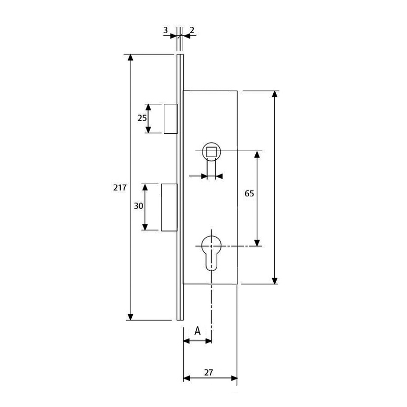 Cerradura Embutir Carpinter A Met Lica Tesa Assa Abloy Modelo