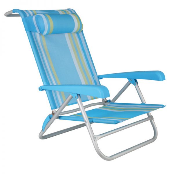 Tumbona reclinable playa aluminio/textilene