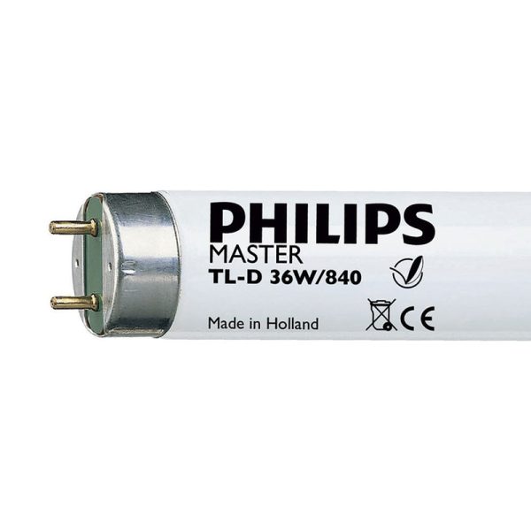 Tubo fluorescente trifósforo master TL-D PHILIPS luz fría 25 unidades
