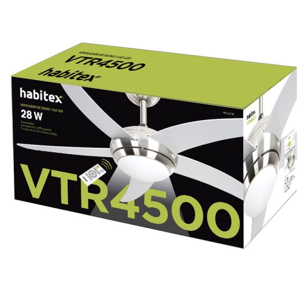 Ventilador techo HABITEX VTR 4500 con LED