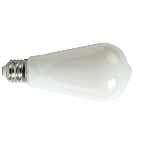 Bombilla con filamento LED pera opal DUOLEC E27 luz cálida 8W