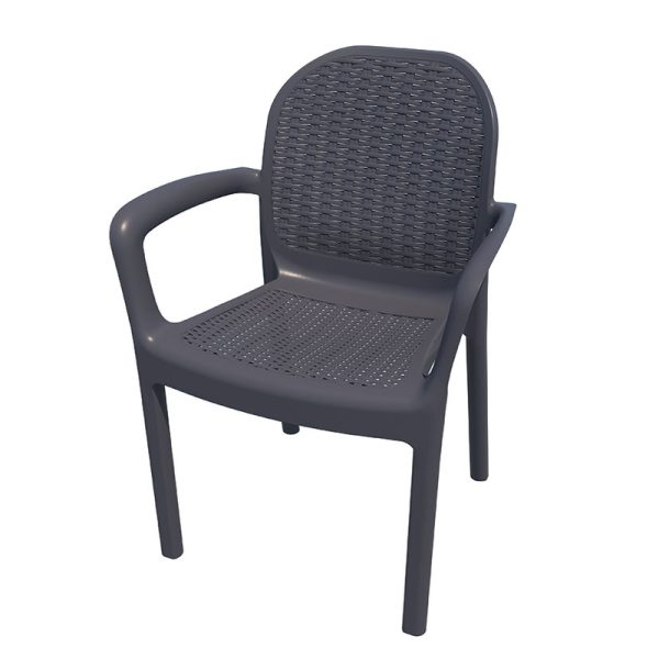 Silla jardín Miranda gris antracita