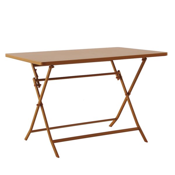 Mesa metálica rectangular plegable Ocre serie Greensboro