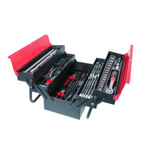 CAJA METALICA 63 PZAS.CHR-V 5 COMPARTIM. - Foto
