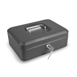 CAJA CAUDAL. C/BAN. NEGRO 25x18xh9cm. 