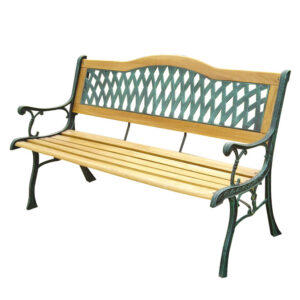 Imagen de BANCO FORJA 122 CM RESPALDO PLAST.