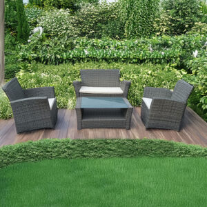 Fotografía de CONJ.RATÁN. SOFA+2 SILLONES+MESA BAJA