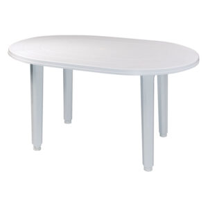 MESA OVAL 130 X 90 CM. BLANCO 
