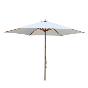 PARASOL MADERA 3 MTS COLOR CRUDO 