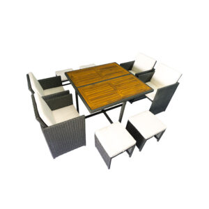 Comprar SET CUBO JAVA RATÁN SINTÉTICO 9 PZAS.