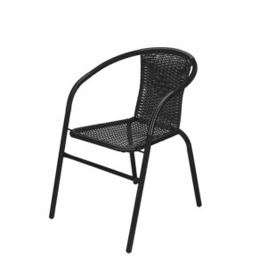 SILLA ACERO BÁSICA. RESPALDO PVC