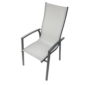  SILLÓN ALTO ALUMINIO ANTRACITA