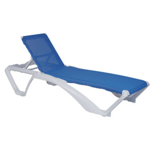 TUMBONA ACQUA 73X190X35 BLANCA/AZUL - Foto